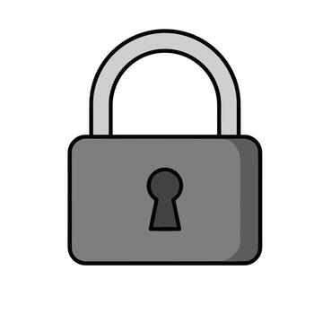 gris candado asegura datos con ojo de cerradura en blanco fondo, simbolizando la seguridad y proteccion en un minimalista estilo. vector