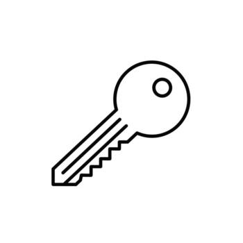Simple key unlocks a door, representing security and access in a minimalist style. in a vibrant and detailed scene. vector