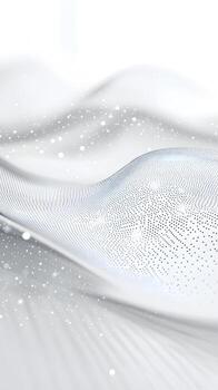 Abstract Flowing Waves with Enveloping Particle Effects and Soft Lighting photo