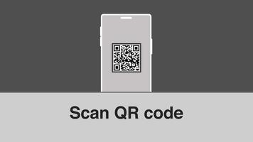 código de barras scanner digitalização produtos código animação. Varredura qr código para Móvel telefone conceito. Varredura qr código código de barras animação qr código scanner bunda cor video