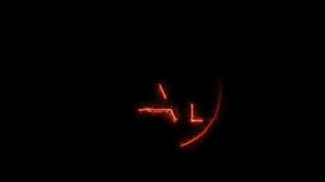 abstrakt ai begrepp lysande ringa med ai text animering på mörk bakgrund video