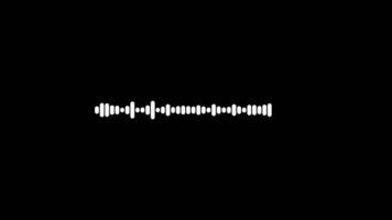 Audio waveform spectrum animation. Line audio wave visualization voice record, Animated line digital minimalist sound wave , Audio equalizer. Animated sound wave spectrum with alpha channel video