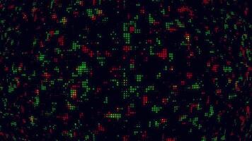 astratto buio sfondo con sparpagliato colorato puntini e sfocato effetto video