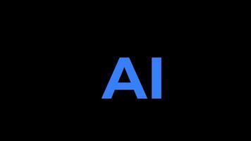 Animated AI Button Icon with Dynamic Motion 4K Tech Loop video
