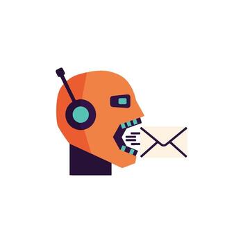 The mind of a smart robot AI brain clip art showing robot intelligence, futuristic technology, neural tech, brainstorming, and artificial intelligence assistance vector