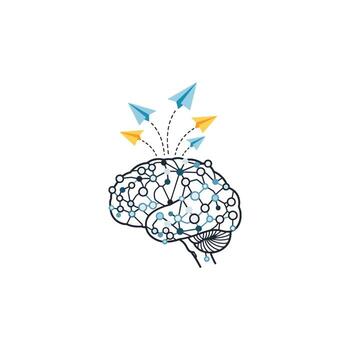 AI Brain and Robot Intelligence concept exploring the connection between mind, imagination, brainstorming, psychology, and futuristic artificial intelligence technology vector