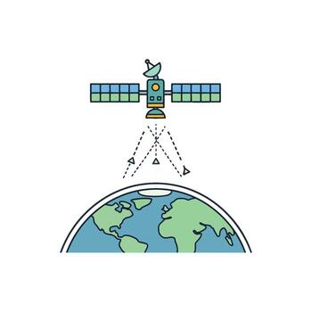 satélite terminado tierra datos minería, grande datos, profético modelo, ai herramientas, y inteligente datos análisis para estratégico crecimiento vector