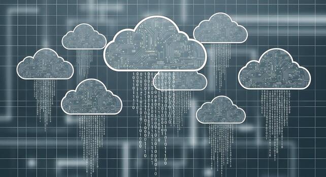 Cloud Computing Digital Transformation Data Flow in the Modern Technology Era photo