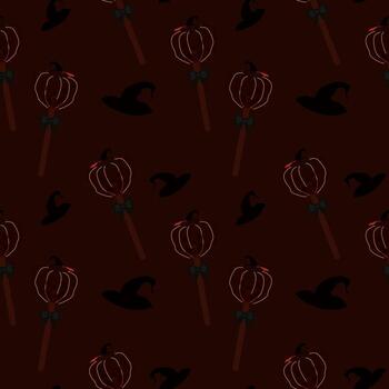 sin costura modelo con Víspera de Todos los Santos dulces calabaza conformado piruletas para Víspera de Todos los Santos. dulces antecedentes. boho Víspera de Todos los Santos papel. repitiendo textura de dulces vector