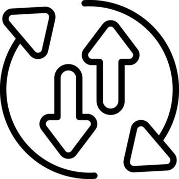 Spark Shift Outline Style Icon vector