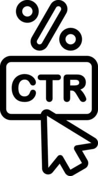 CTR Optimization Outline Style Icon vector