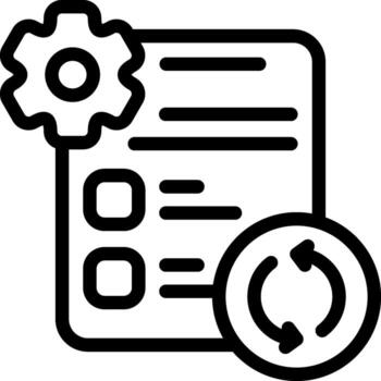 automatización reglas contorno estilo icono vector
