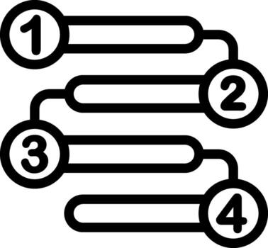 Workflow Outline Style Icon vector