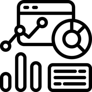 Data Analysis Outline Style Icon vector