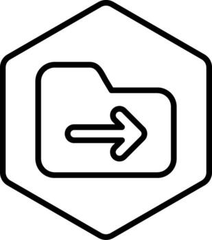 archivo submódulo contorno estilo icono vector