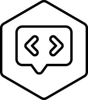 Code Review Outline Style Icon vector