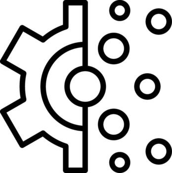 Digital Transformation Minimal Outline Icon vector