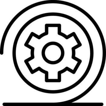 ágil flujo de trabajo mínimo contorno icono vector