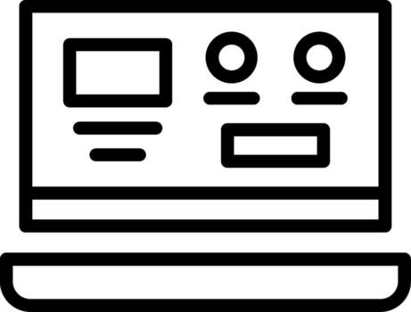 Website Design Minimal Outline Icon vector