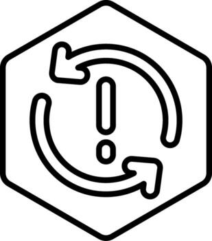 Issue Reopened Minimal Outline Icon vector