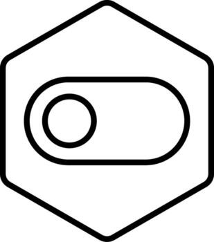 Toggle Button Minimal Outline Icon vector