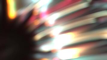 abstrakt bakgrund animering med färgrik bokeh lampor och strålar video