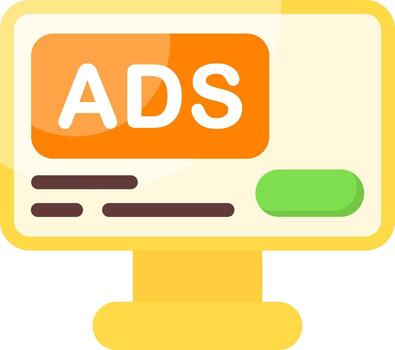 Display Ads Minimal Colorful Icon vector
