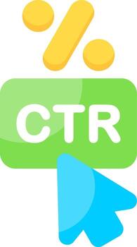 CTR Optimization Minimal Colorful Icon vector