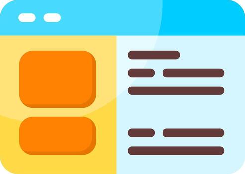 Landing Pages Minimal Colorful Icon vector