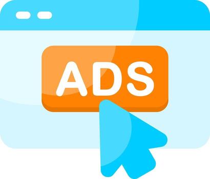 Dynamic Ads Minimal Colorful Icon vector