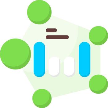 Attribution Models Minimal Colorful Icon vector