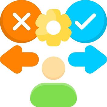 Guidance Minimal Colorful Icon vector