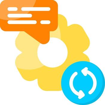 Lean Operations Minimal Colorful Icon vector