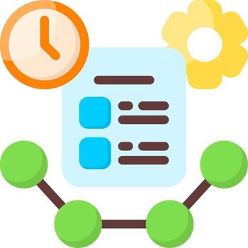 Project Timeline Minimal Colorful Icon vector