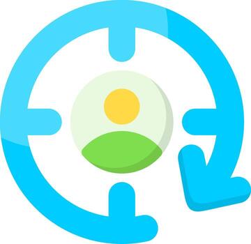 Retargeting Minimal Colorful Icon Design vector