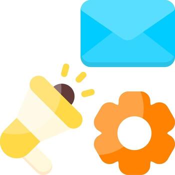 Marketing Automation Minimal Colorful Icon vector