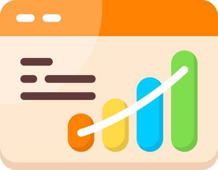 Growth Hacking Minimal Colorful Icon vector