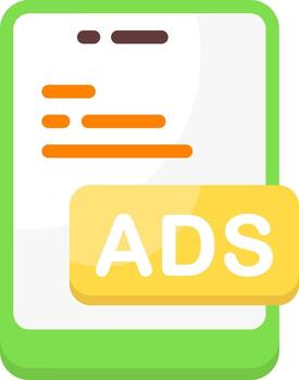 Display Ads Minimal Colorful Icon Design vector