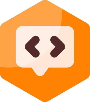 Code Review Minimal Colorful Icon vector