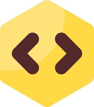 Code Minimal Colorful Icon vector