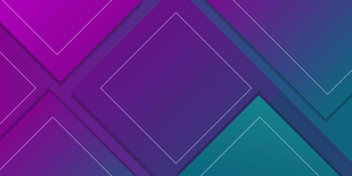 Abstract tech background with purple-teal gradient, geometric square lines, modern digital network style, AI and futuristic data visualization concept vector