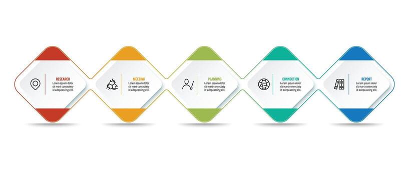 Infographic timeline for presentation vector