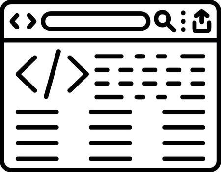programación código editor vector