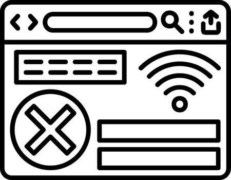 Connection Error Alert vector