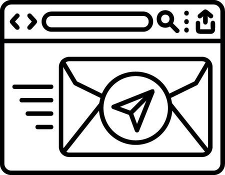 Send Mail Button vector