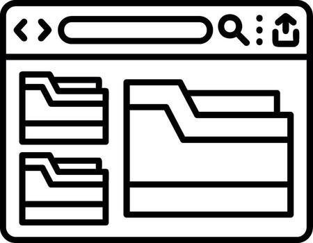Document Folder Icon vector