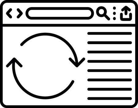 Refresh Page Button Icon vector