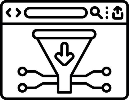 Funnel Conversion Path vector