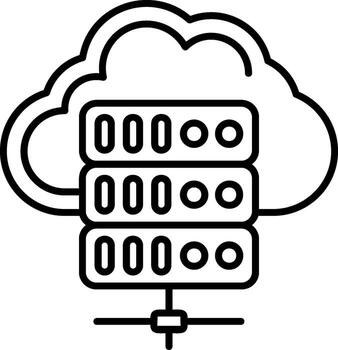 Cloud Server Hosting Icon vector