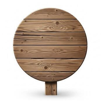 Wooden sign isolated on white background, perfect for displaying a custom message photo